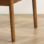 Modern Wooden Calfskin Upholstered Office Chair