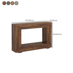 Vintage Wood Console Table Rectangular with Shelf