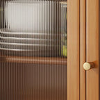 Modern Bamboo Narrow Buffet with Ample Storage