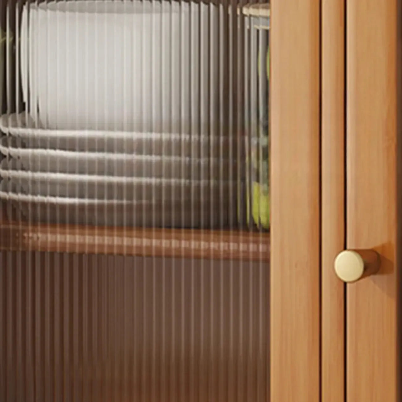 Modern Bamboo Narrow Buffet with Ample Storage