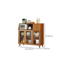Modern Bamboo Narrow Buffet with Ample Storage