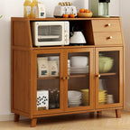 Modern Bamboo Narrow Storage Buffet Cabinet