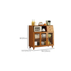 Modern Bamboo Narrow Storage Buffet Cabinet