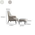 Modern High Back Living Room Accent Chair with Ottoman