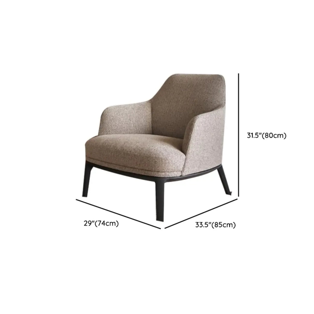 Modern High Back Living Room Accent Chair with Ottoman