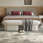 59 Contemporary Beige Upholstered Bedroom Bench