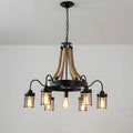 Black Rope Industrial Metal Vintage Chandelier Light