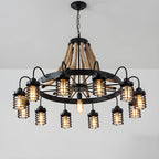 Black Rope Industrial Metal Vintage Chandelier Light