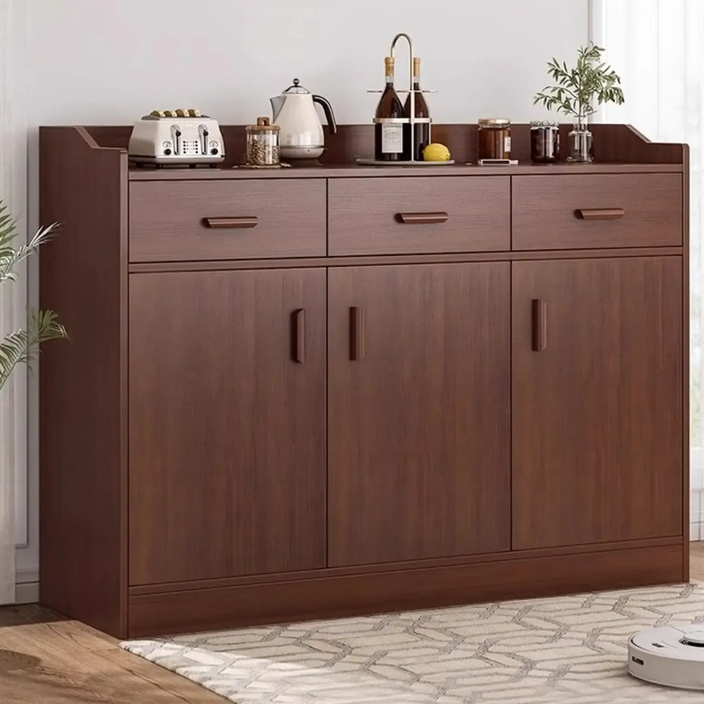 Modern Narrow Wood Sideboard Multiple Drawers Cabinets
