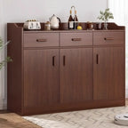 Modern Narrow Wood Sideboard Multiple Drawers Cabinets