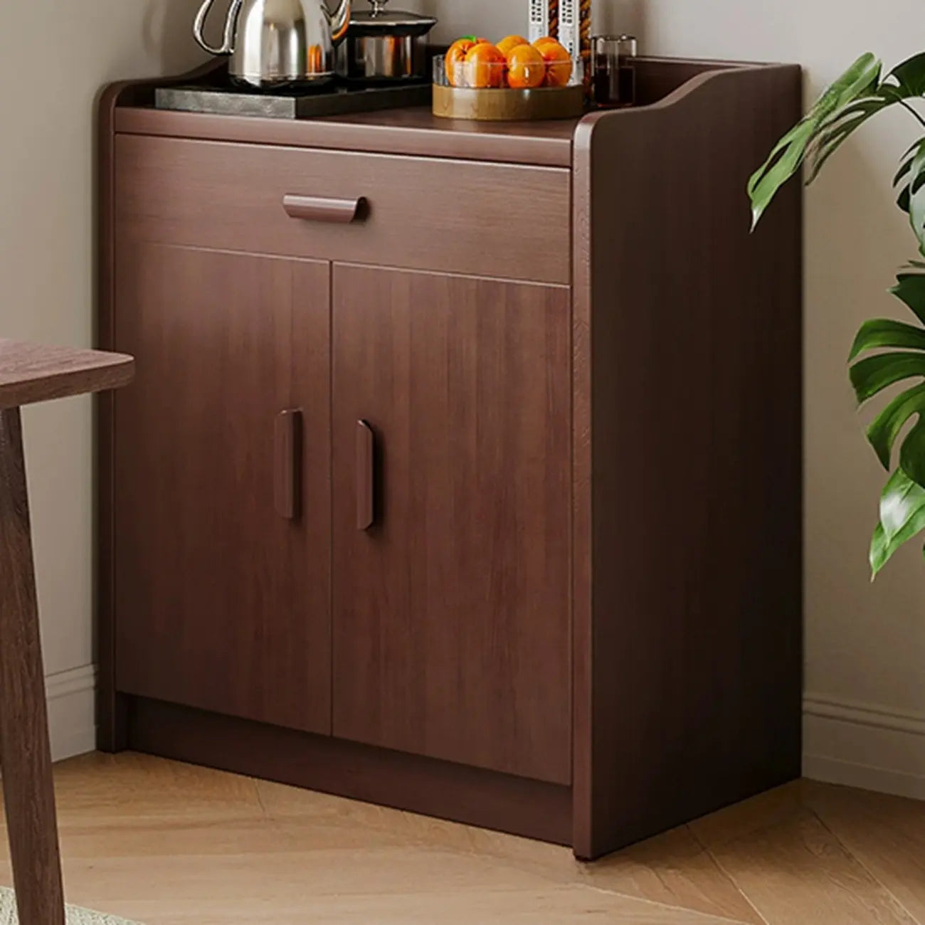 Modern Narrow Wood Sideboard Multiple Drawers Cabinets