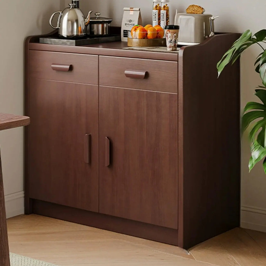 Modern Narrow Wood Sideboard Multiple Drawers Cabinets