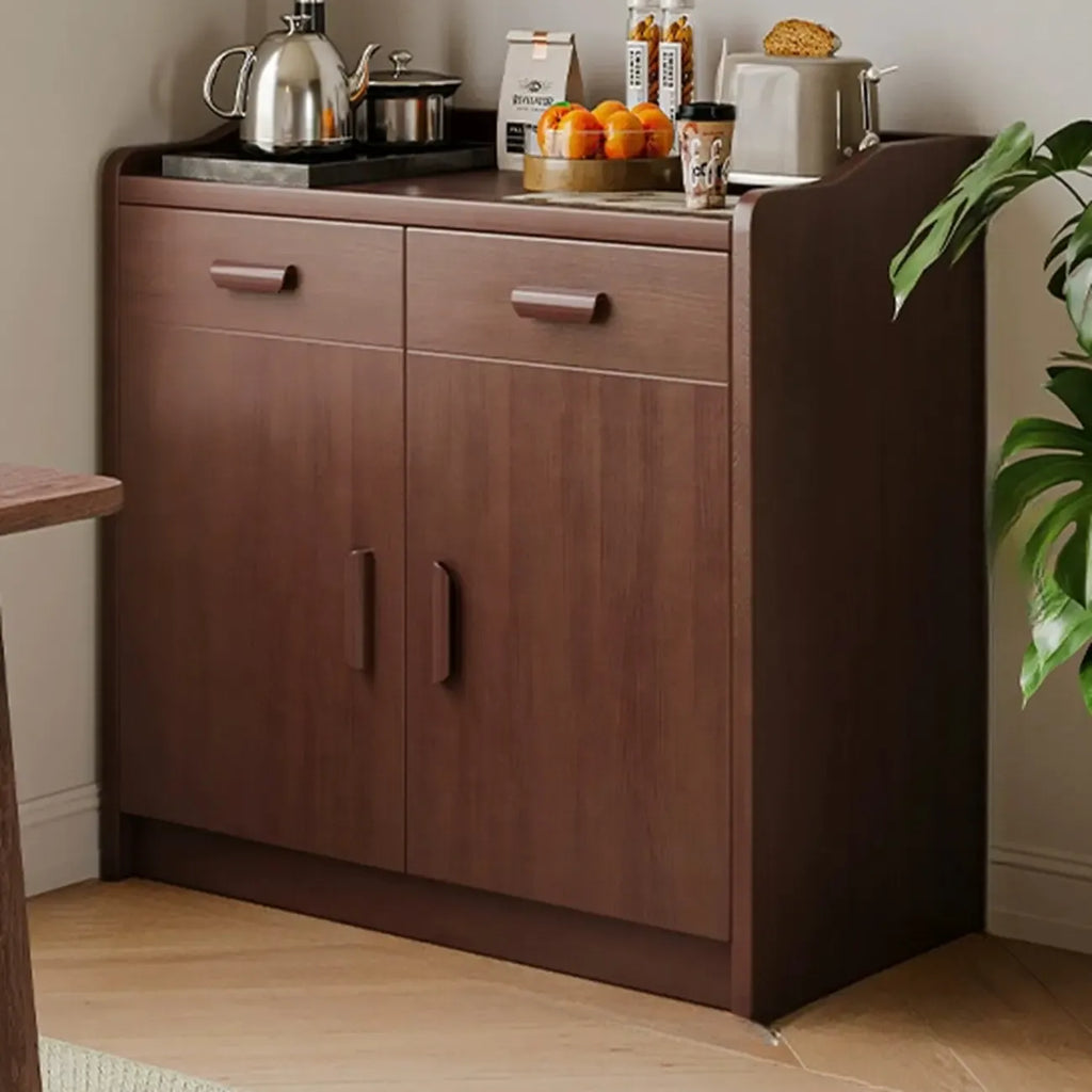 Modern Narrow Wood Sideboard Multiple Drawers Cabinets