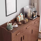 Modern Narrow Wood Sideboard Multiple Drawers Cabinets
