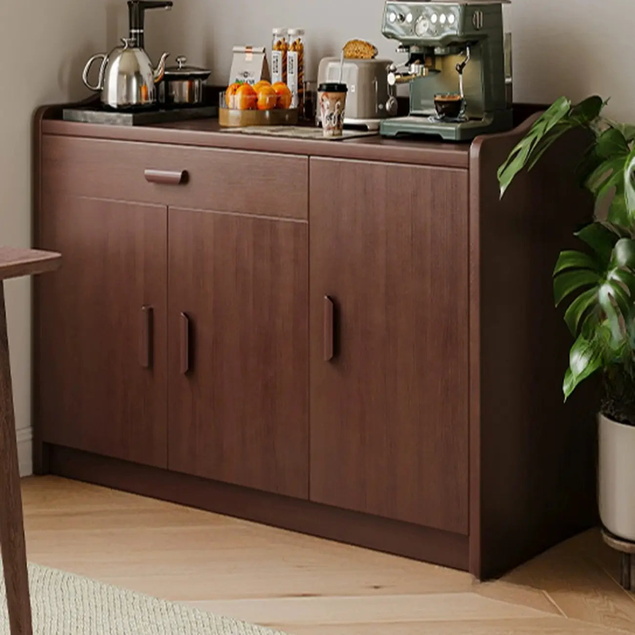 Modern Narrow Wood Sideboard Multiple Drawers Cabinets