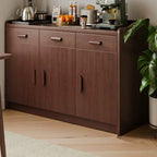 Modern Narrow Wood Sideboard Multiple Drawers Cabinets