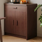 Modern Narrow Wood Sideboard Multiple Drawers Cabinets