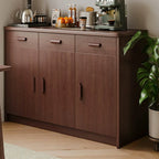 Modern Narrow Wood Sideboard Multiple Drawers Cabinets