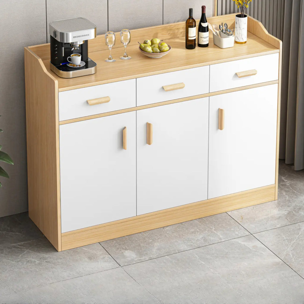 Modern Narrow Wood Sideboard Multiple Drawers Cabinets