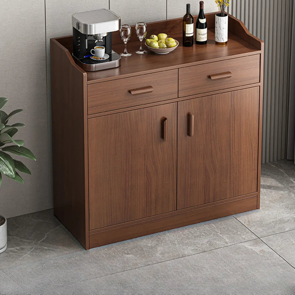 Modern Narrow Wood Sideboard Multiple Drawers Cabinets