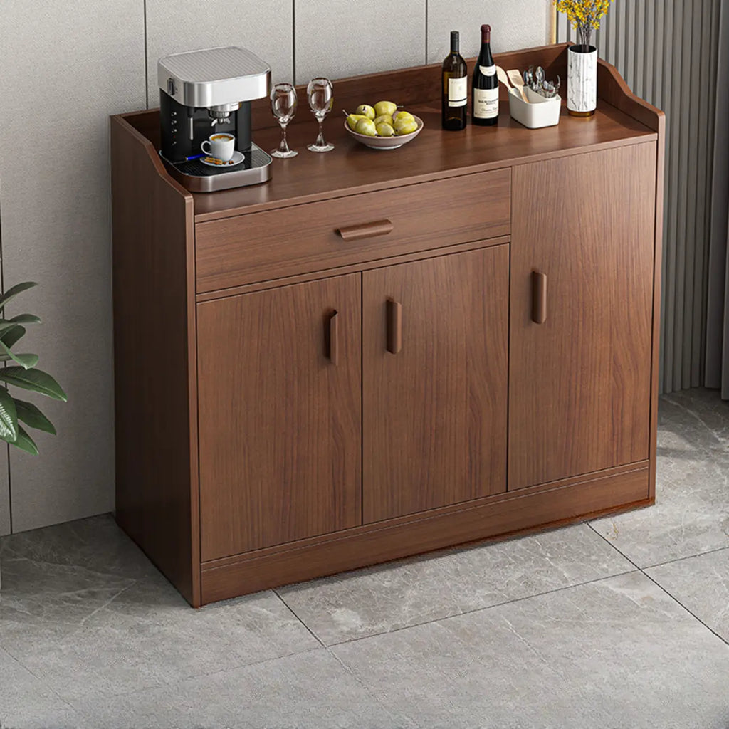 Modern Narrow Wood Sideboard Multiple Drawers Cabinets