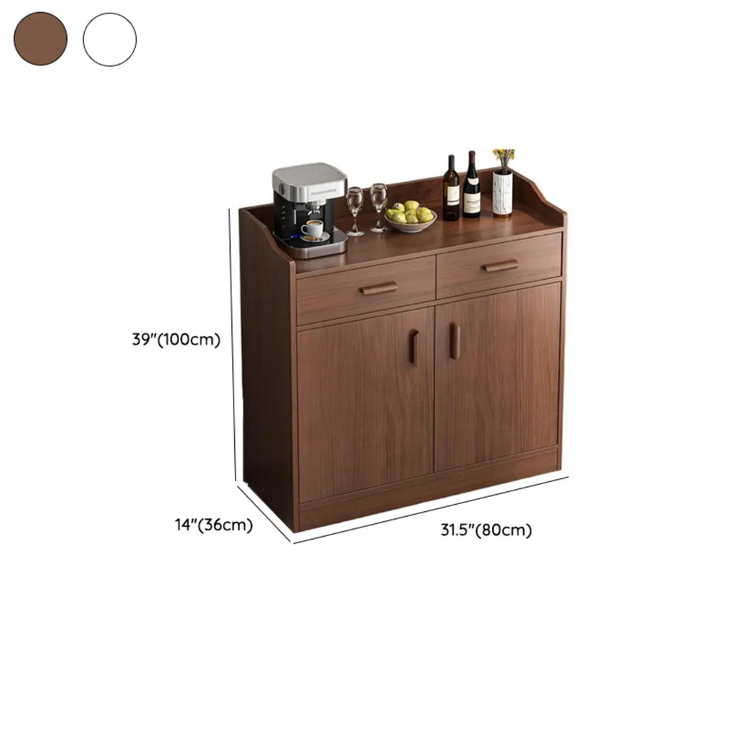 Modern Narrow Wood Sideboard Multiple Drawers Cabinets