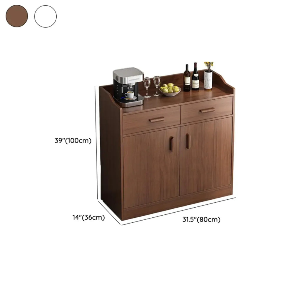 Modern Narrow Wood Sideboard Multiple Drawers Cabinets