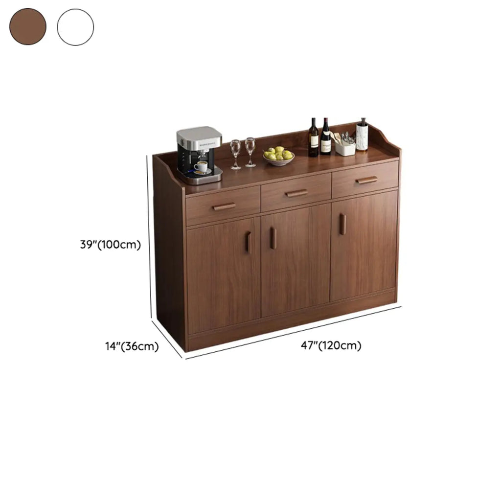 Modern Narrow Wood Sideboard Multiple Drawers Cabinets