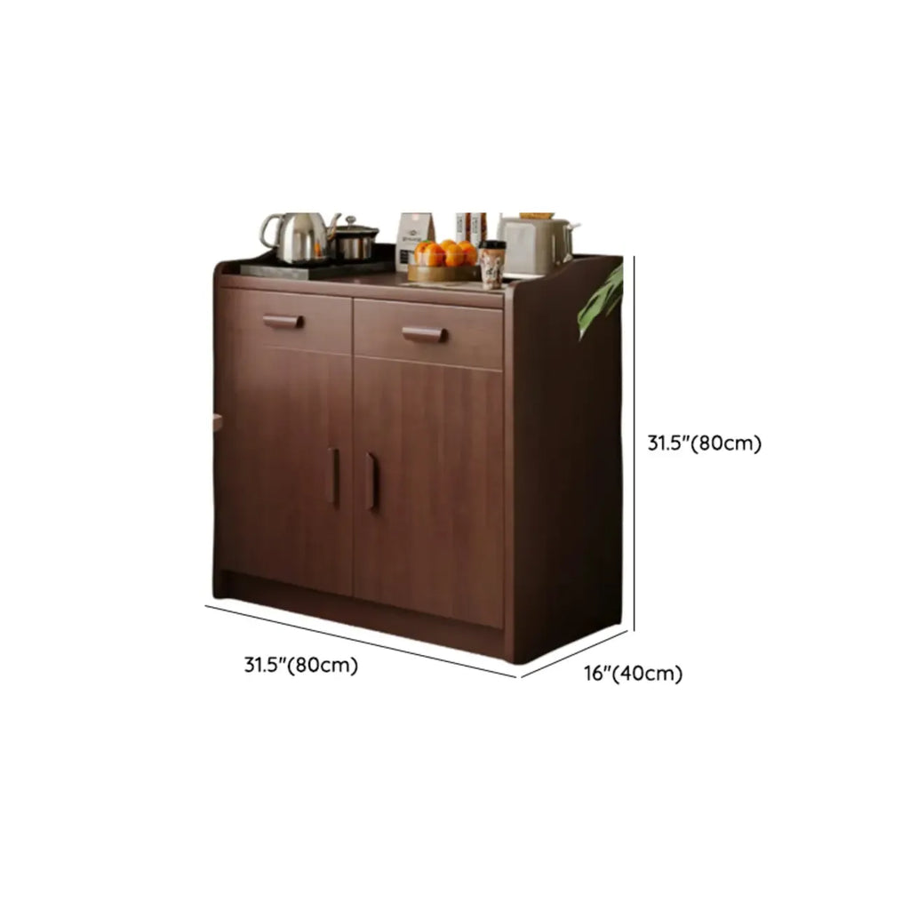 Modern Narrow Wood Sideboard Multiple Drawers Cabinets