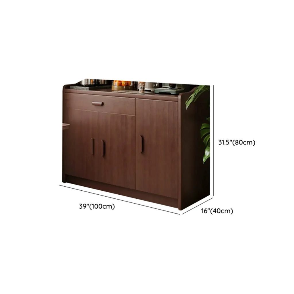Modern Narrow Wood Sideboard Multiple Drawers Cabinets