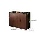 Modern Narrow Wood Sideboard Multiple Drawers Cabinets