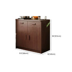 Modern Narrow Wood Sideboard Multiple Drawers Cabinets