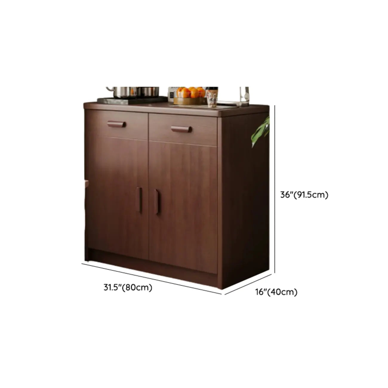 Modern Narrow Wood Sideboard Multiple Drawers Cabinets