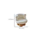 Contemporary White Sherpa Barrel Accent Chair Living Room
