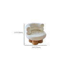 Contemporary White Sherpa Barrel Accent Chair Living Room