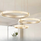 Gold Circular Crystal Ring Modern Chandelier Light