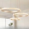 Gold Circular Crystal Ring Modern Chandelier Light