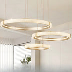 Gold Circular Crystal Ring Modern Chandelier Light