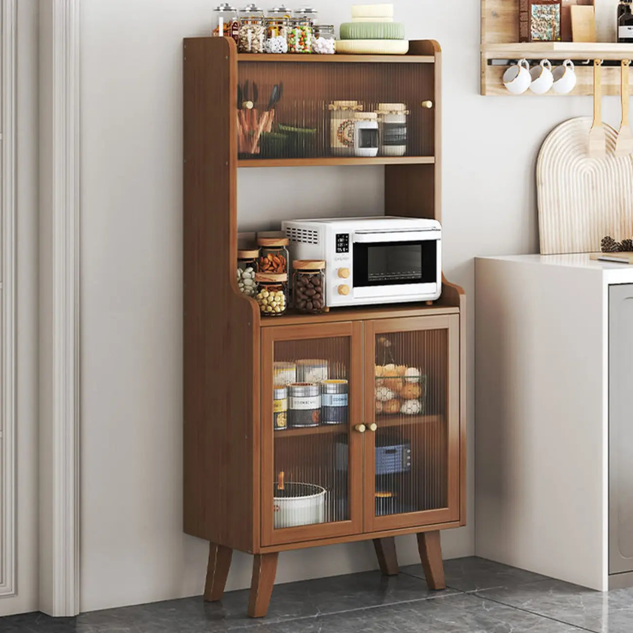 Modern Bamboo Narrow Sideboard with Drawers