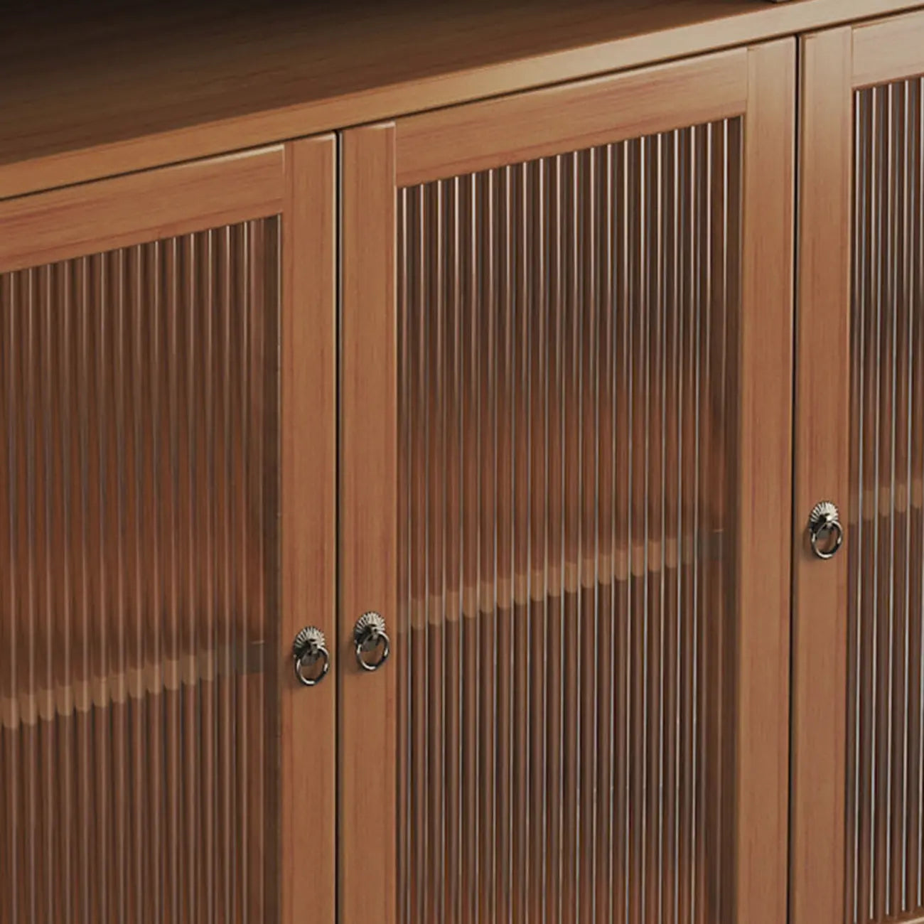 Modern Bamboo Narrow Sideboard with Drawers