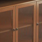 Modern Bamboo Narrow Sideboard with Drawers