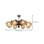 Black Crystalline Glass Globe Modern Chandelier Lights