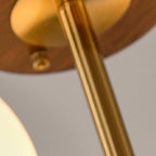 Gold Linear Glass Orb Modern Chandelier Light