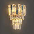 Modern Luxury Crystal Wall Sconce with Gold Finish