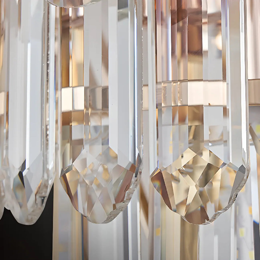Modern Luxury Crystal Wall Sconce with Gold Finish