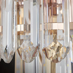 Modern Luxury Crystal Wall Sconce with Gold Finish