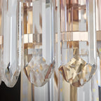 Modern Luxury Crystal Wall Sconce with Gold Finish