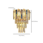 Modern Luxury Crystal Wall Sconce with Gold Finish