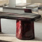 Modern Abstract Fiberglass Entryway Bench