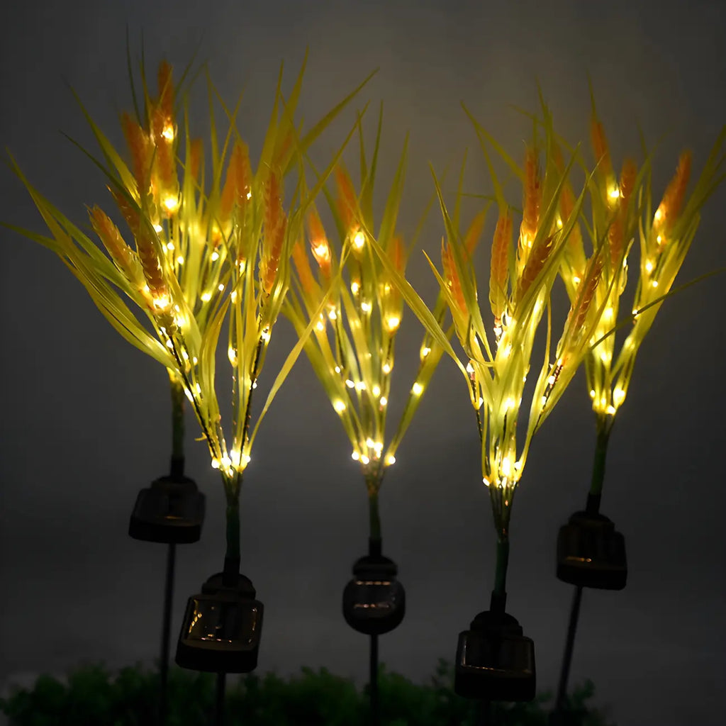 Yellow Wheat LED Solar Landscape Lighting